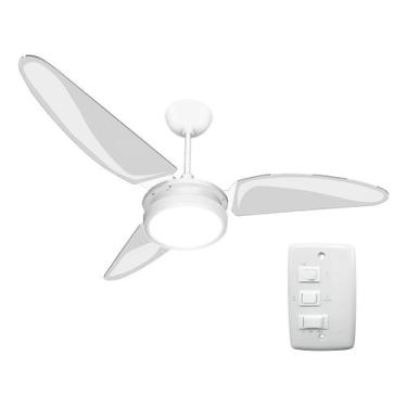Imagem de Ventilador Teto Branco/transparente Led Beltempo Branco Pás Trasparent