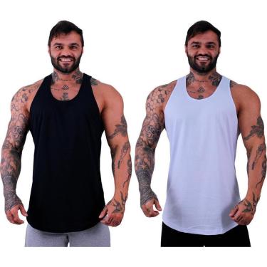 Imagem de Kit 2 Regatas Longline MXD Conceito Slim Cores Básicas e Mescladas Lisas-Masculino
