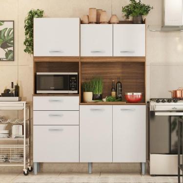 Imagem de Cozinha Compacta 6 Portas 2 Gavetas Harmonia Demóbile