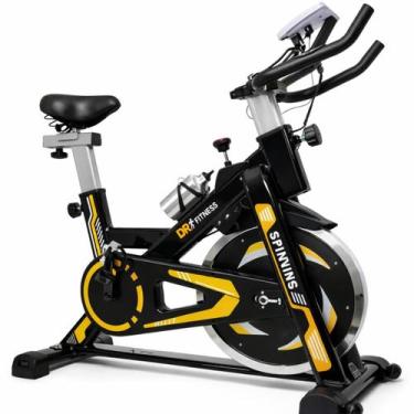 Imagem de Bicicleta Spinning Com Roda De Inércia De 13kg DR FItness Preto Amarel