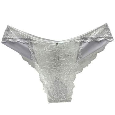 Imagem de Calcinha Nananua Fio Dental Com Renda Feminina, G, Branco