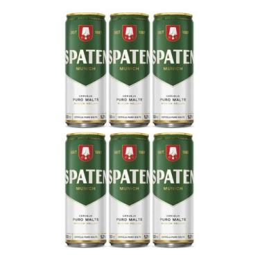 Imagem de Kit C/6 Cerveja Spaten Sleek La 350ml