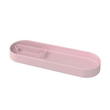 Imagem de Bandeja para Banheiro Serene com Porta Celular em Plástico Rosa Clay 2