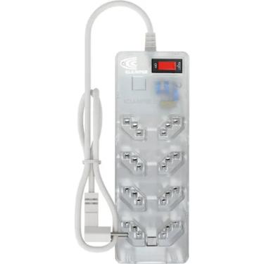 Imagem de Filtro De Energia Dps Iclamper Energia 8 Tomadas, 127/220 Volts, Lcf, 1,3m, Transparente, Bivolt.
