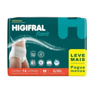Imagem de Roupa Íntima Descartável Adulto Tam G/XG 14Un - Higifral