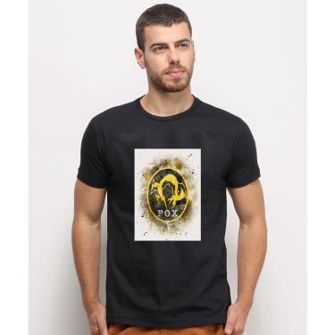 Imagem de Camiseta masculina Preta algodao Logo Fox Metal gear Solid 5 Jogo