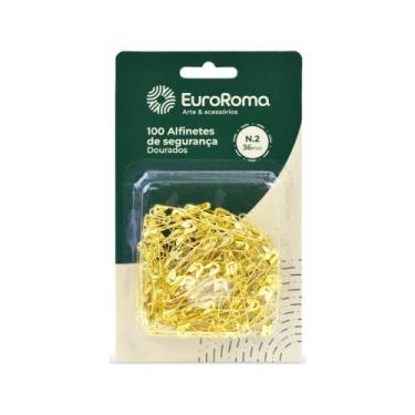 Imagem de Alfinete Seguranca Dourado 100pc N.2 - EuroRoma, Unico