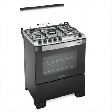 Imagem de Fogão 5 bocas Mueller Decorato Gourmet Preto Fosco com Timer e Tripla 