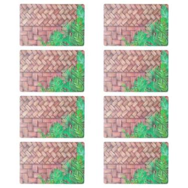 Imagem de Jogo Americano Com 8 Peças 43x28cm PVC Modelo Tropical - Saldão - Mult