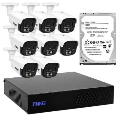 Imagem de Kit cftv 8 cameras 2mp 20m star plus dvr 8 canais hd sem cabeamento - 