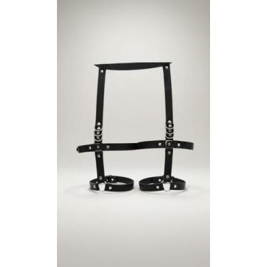 Imagem de Cinto Harness Coxa e Cintura material sintético Preto - Congratulation