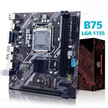 Imagem de Placa-mãe ENVINDA B75 Compatível Com Intel Core I7 I5 I3 Xeon LGA 1155