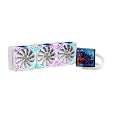 Imagem de Water Cooler Gamer Round5 Zephyro 360 ARGB Com Display Branco - OEM