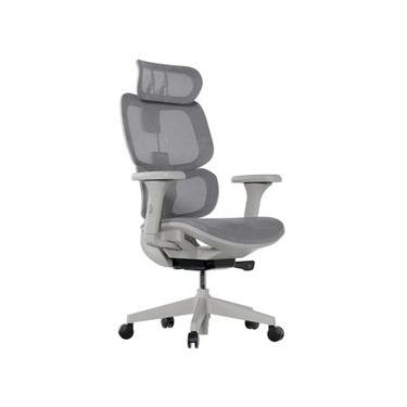 Imagem de Elements Cadeira Ergonômica de Escritório Siggy Premium com Apoio Lombar e Cabeça Ajustável, Cinza