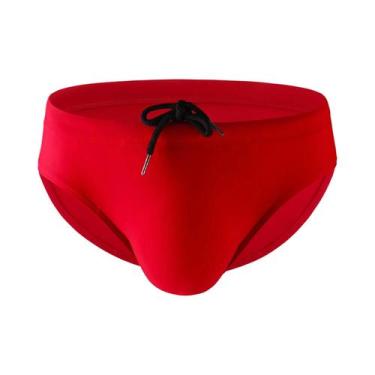 Imagem de Sunga Masculina Clássica Esportiva com Bolsa de Volume para Praia e Na