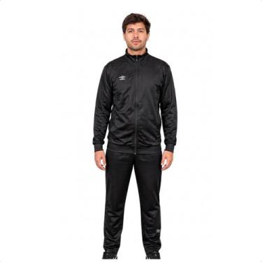 Imagem de Conjunto Agasalho Umbro Essential Masculino, GG, Preto