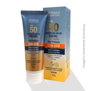 Imagem de Protetor Solar Facial 50g Alta proteção UVA e UVB FPS 50 FÓRMULA INTEN