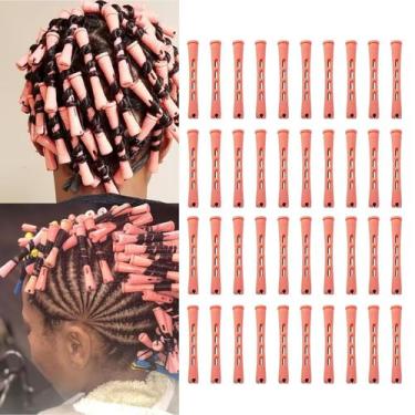Imagem de Bobinas de Cabelo Meigick 40 peças 8,2 cm Rosa  Tamanho Pequeno