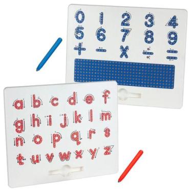 Imagem de Lousa Mágica Magpad Letras ou Números Com Caneta Braskit, Números