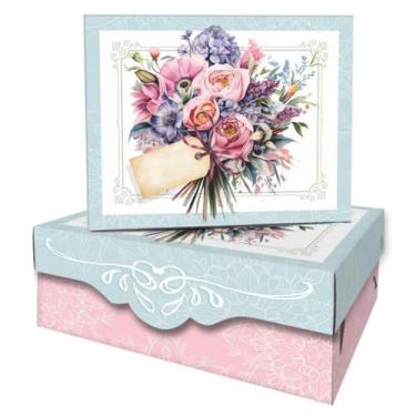 Imagem de Caixa Semi Rigida Especial Suprema Floral Rosa M/p A Unidade - Zenir