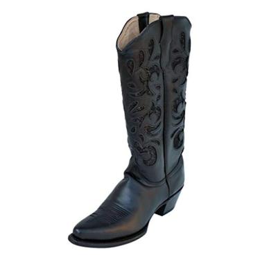 Imagem de Ferrini Bota feminina Mirabel Western, Preto, 8.5
