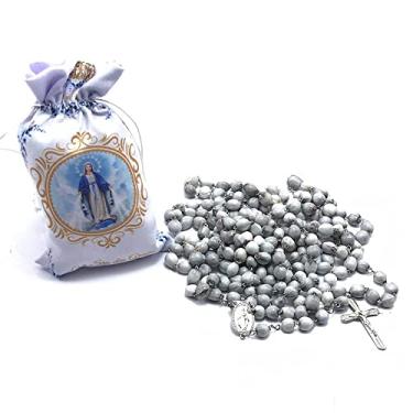 Imagem de FORNECEDOR 6 Terço Rosário Completo Lágrimas De Nossa Senhora Das Graças Com Saquinho