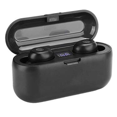 Imagem de Zopsc Fone de ouvido sem fio F9, fone de ouvido sem fio ABS para escritório em casa, com controle de toque, fone de ouvido estéreo intra-auricular, suporta dia chuvoso, esportes ao ar livre (preto)