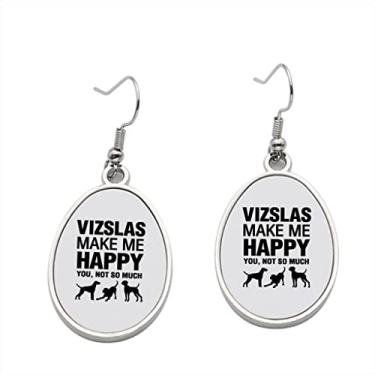 Imagem de Vizslas Brinco Make Me Happy - Brincos com pingente para meninas - Presente de festa de aniversário dos namorados