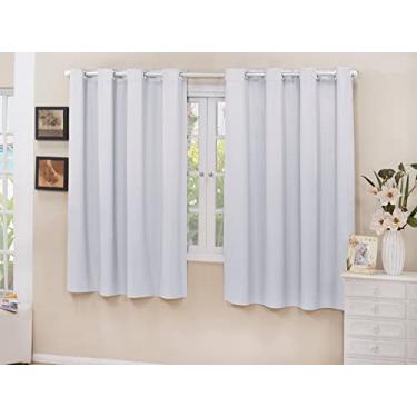 Imagem de Cortina Cozinha Blackout Tecido Branco Gelo 2,60x1,30 Corta Luz