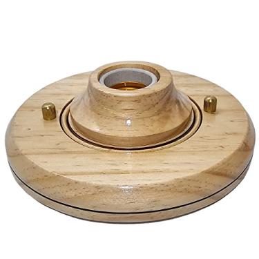 Imagem de Belize Plafonier de Madeira - Cor: Natural - 4,5 cm de altura e 16 cm de diâmetro - Indoor - Tradicional