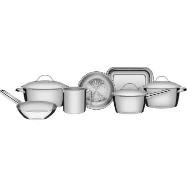 Imagem de Conjunto De Panelas Tramontina Inox 7 Peças Allegra 65650170