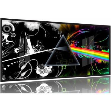 Imagem de Quadro Decorativo Musica Pink Floyd Banda 130x60 Moldura Preta 2x2
