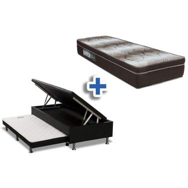 Imagem de Conjunto Baú-Cama+Auxiliar+Colchão Ortobom Light Solteiro 88