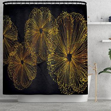 Imagem de Conjunto de tapete de banho e cortina de chuveiro com estampa de bambu Tapetes de banheiro antiderrapantes Tapete de banheiro Almofada de assento de vaso sanitário absorvente, tapete de baht, 681