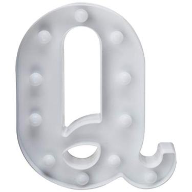 Imagem de Luminoso Letra Q com Led Cromus Festas Branco