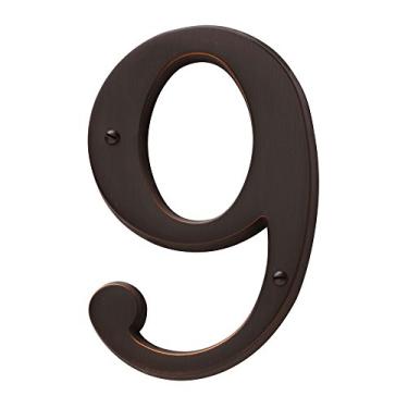 Imagem de Baldwin Estate 90679.102.CD Solid Brass Traditional House Number Nine in Oil Rubbed Bronze, 4.75"