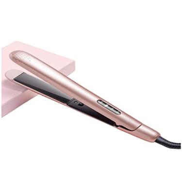 Imagem de Mini alisador de cabelo, uso duplo para cabelos lisos e encaracolados, temperatura constante de íons negativos, molhado e seco para mulheres e cabeleireiros (ouro rosa)