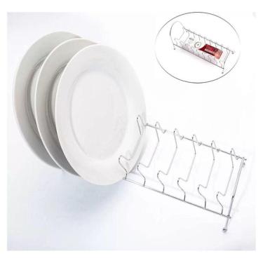 Imagem de Escorredor De Pratos Organizador Louça Suporte Inox Cromado