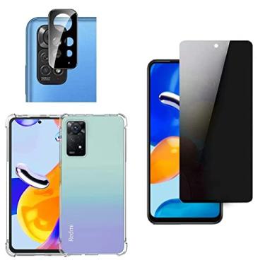 Imagem de Kit Capa Anti Impacto + Pelicula Privacidade + Pelicula Câmera Redmi Note 11s (Note 11s)