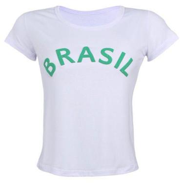 Imagem de Kit 3 Blusas Femininas Estampa Brasil Copa 2022 - Amora