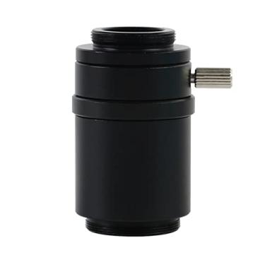 Imagem de Adaptador de microscópio 0,5 x 0,35 x 1 lente de montagem C SZM 1/2 1/3 adaptador CTV para acessórios de microscópio de microscópio estéreo trinocular (cor: 1X)