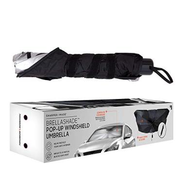 Imagem de Allstar Innovations Guarda-chuva de para-brisa pop-up BrellaShade da Sharper Image – Ajuda a bloquear os raios UV e mantém os carros mais frios enquanto protege o interior do carro com tecido metálico