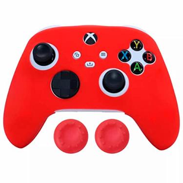 Imagem de Capa Capinha Case Skin Compatível com Controle Joystick do Xbox Series S X Protetora Anti Impacto Queda Silicone Alta Proteção (Vermelho)