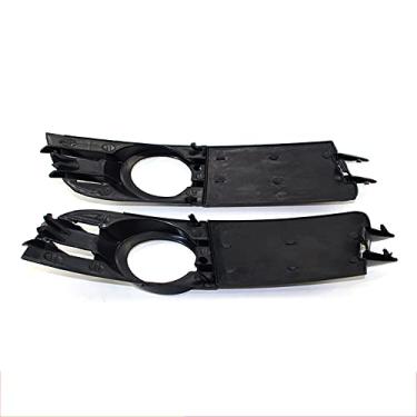 Imagem de JESYMBX 1 par/2 peças para-choque dianteiro esquerdo e direito grade de lâmpada de neblina hexagonal malha favo de mel para Audi A4 B6 2001-2005 8E0807681 8E0807682 preto