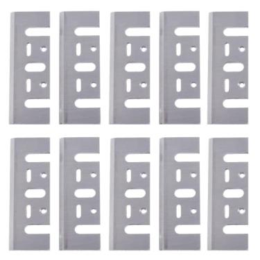Imagem de 10 x Lâminas Faca 82mm Corte p/Plaina Elétrica PB-92 1900b HSS 82 Universal KaQi