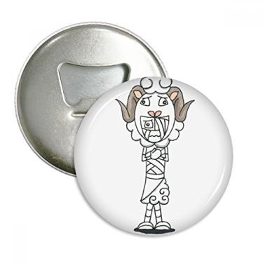 Imagem de Emblema multifuncional com ímã de geladeira, chapéu de ovelha de Hórus, chapéu de ovelha, múmia egípcia