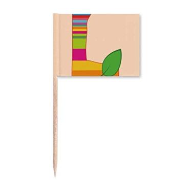 Imagem de L alfabeto laranja frutas bonitas no padrão palito bandeiras marcador decoração de festa