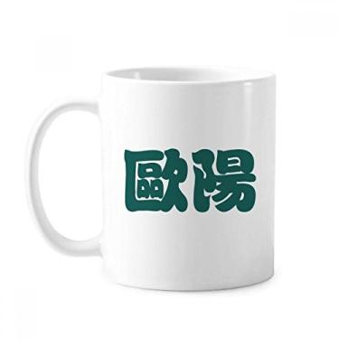 Imagem de Ouyang Caneca chinesa de sobrenome de cerâmica caneca de cerâmica xícara de porcelana de café louça