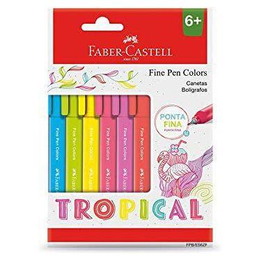 Imagem de Fine Pen Colors - Tropical C/6 - Ref Fpb/Es6zf - Faber-Castell