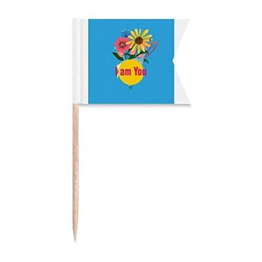 Imagem de Casal Love Eternal Companionship bandeiras de palito de dente para marcação de rotulagem para bolo de festa comida prato de queijo